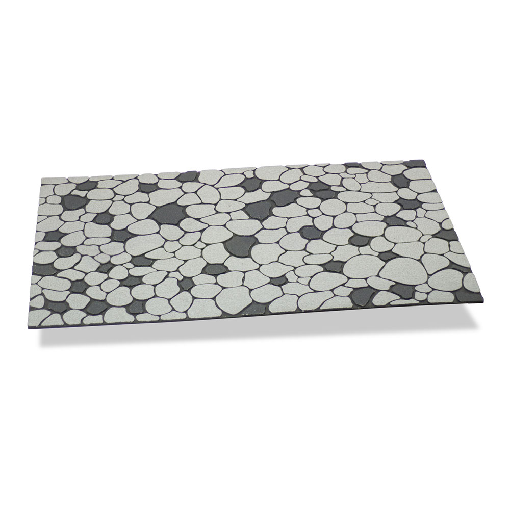 FELPUDO EFECTO PIEDRAS COLOR GRIS PERLA 75x45x0,5cm HIDALGO - Ítem