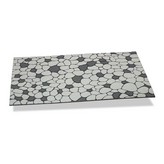 FELPUDO EFECTO PIEDRAS COLOR GRIS PERLA 75x45x0,5cm HIDALGO