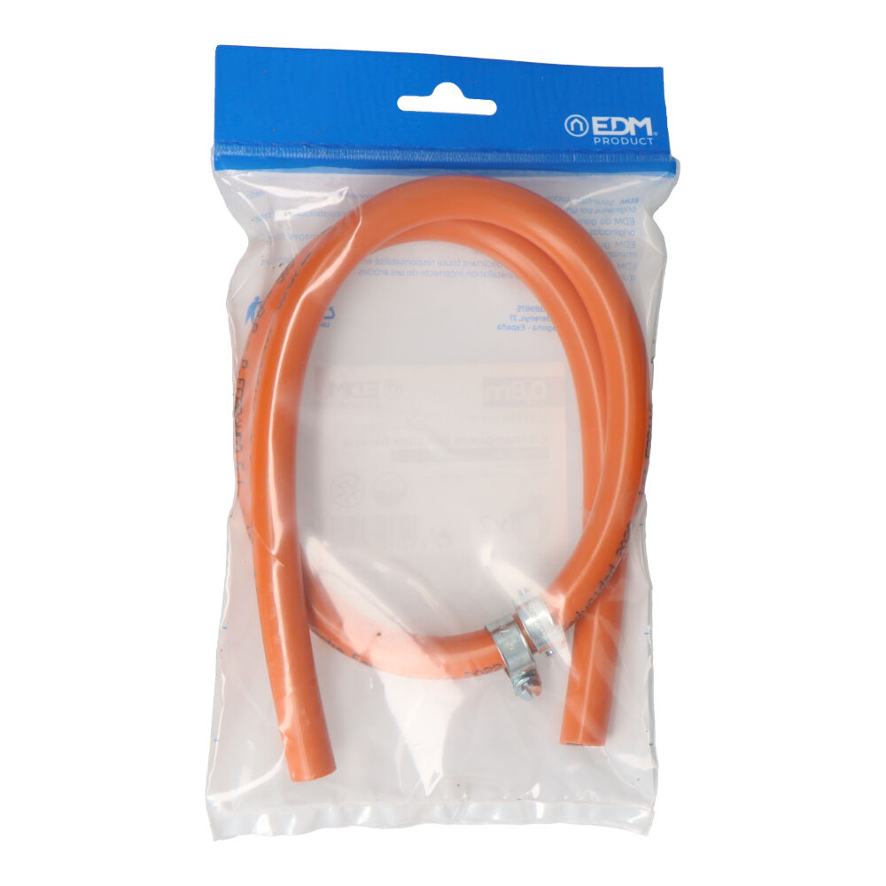 KIT MANGUERA BUTAFLEX BICAPA 9x15mm 0,80m (INCLUYE 2 ABRAZADERAS) EDM - Ítem