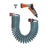 KIT DE MANGUERA ESPIRAL FLEXIBLE DE RIEGO. LONGITUD TOTAL 10m GARDENA