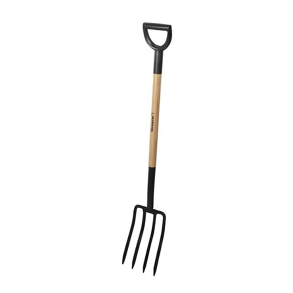 HORCA PARA JARDIN. MANGO DE MADERA Y ACERO DE CARBONO 114cm GROWN - Ítem