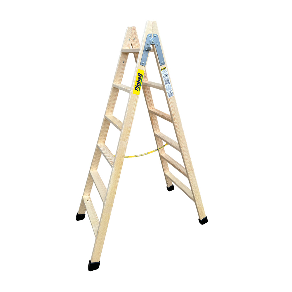 ESCALERA DE MADERA 6 PELDAÑOS 164cm PLABELL