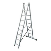 ESCALERA TRANSFORMABLE DE ALUMINIO 2x9 PELDAÑOS EDM