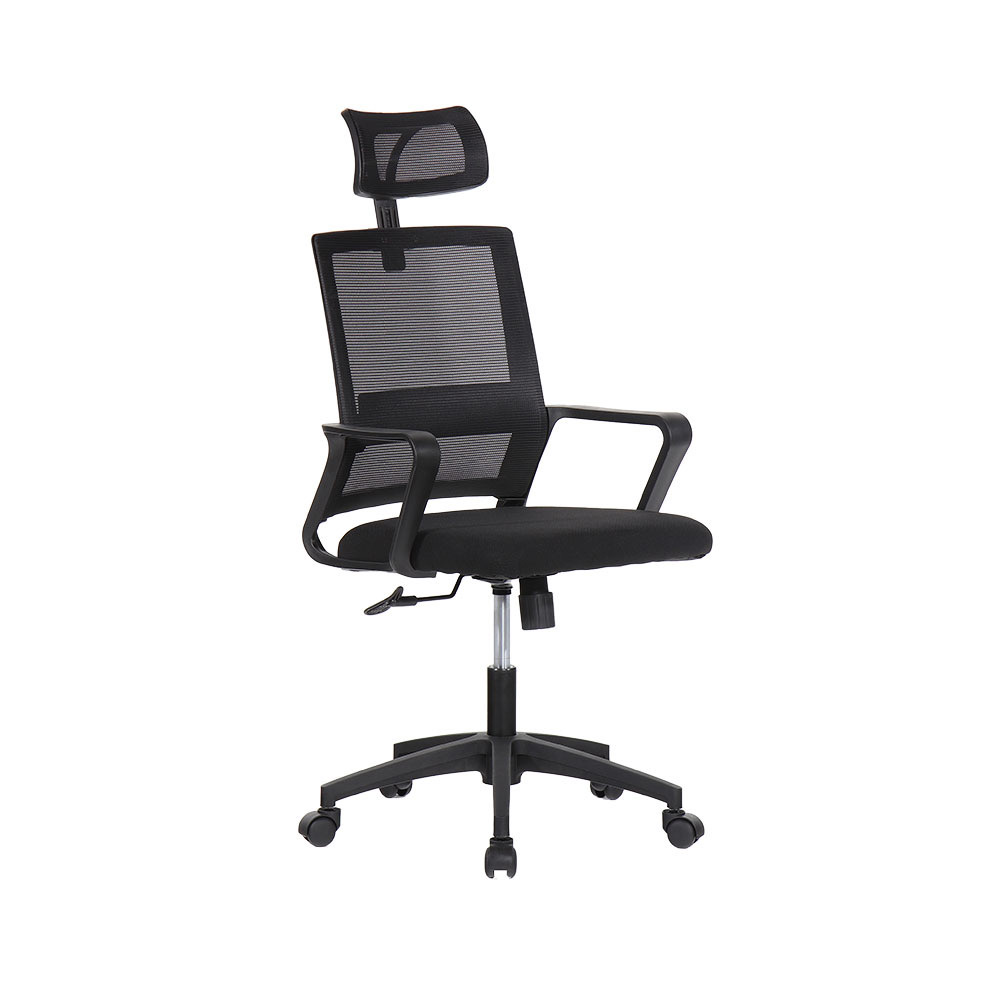 SILLA DE OFICINA ERGONÓMICA NEGRA CON RESPALDO EN MALLA DE NYLON EDM - Ítem