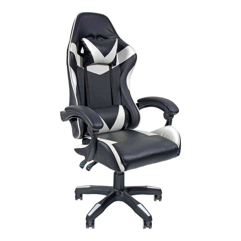 SILLA GAMING ERGONÓMICA BLANCA Y NEGRA EDM - Ítem