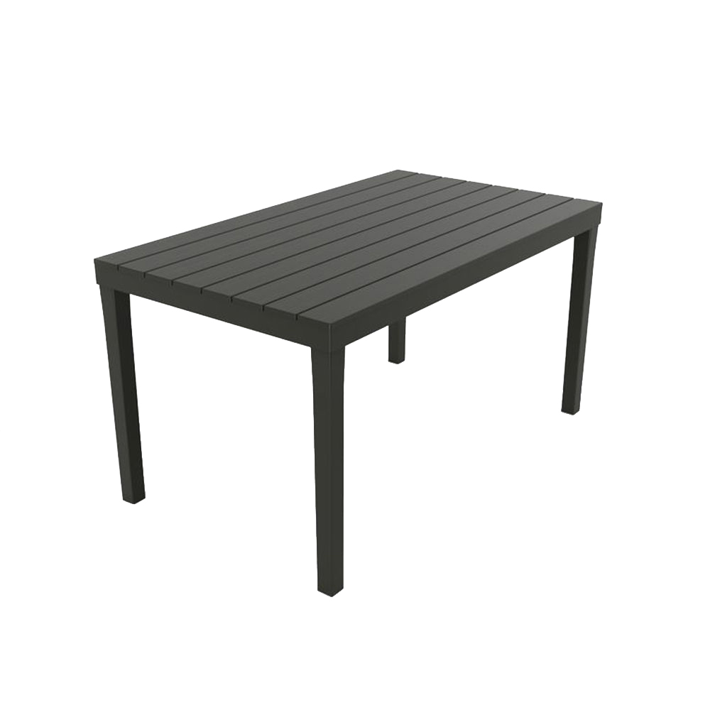 MESA RECTANGULAR PARA EXTERIOR. COLOR: NEGRO 72x138x78cm IPAE PROGARDEN