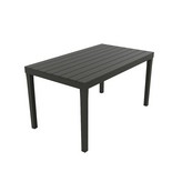 MESA RECTANGULAR PARA EXTERIOR. COLOR: NEGRO 72x138x78cm IPAE PROGARDEN