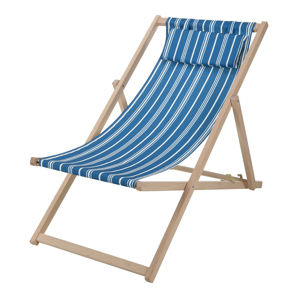SILLA PLEGABLE DE TELA Y MADERA 97x56x85cm - Ítem
