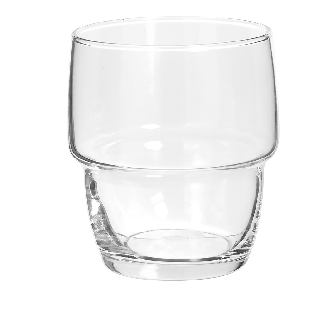 SET 6 VASOS DE AGUA DE CRISTAL APILABLES MODELO BOTTOM CUP 28cl