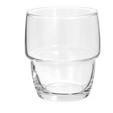 SET 6 VASOS DE AGUA DE CRISTAL APILABLES MODELO BOTTOM CUP 28cl