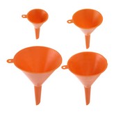 SET 4 EMBUDOS COLOR NARANJA MEDIDAS: 5x8,5cm/7,2x11cm/10x14,5cm/12x16cm