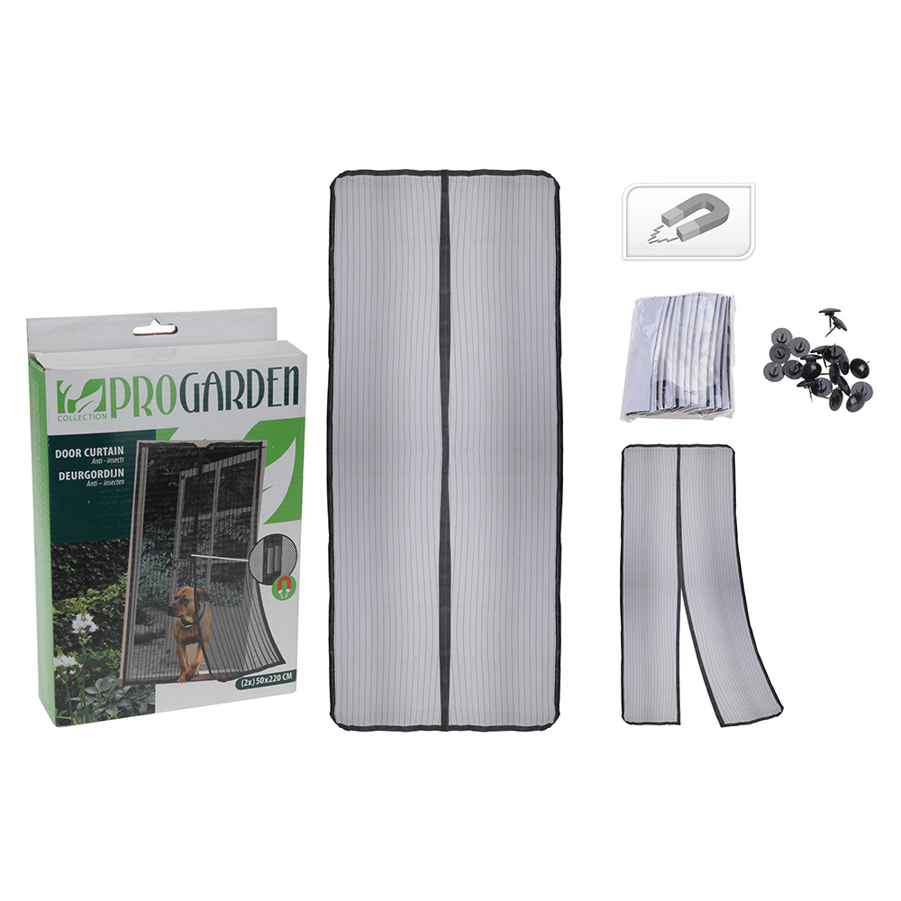 MOSQUITERA MAGNÉTICA 100x210cm (2 HOJAS DE 50x210cm) NEGRA - Ítem