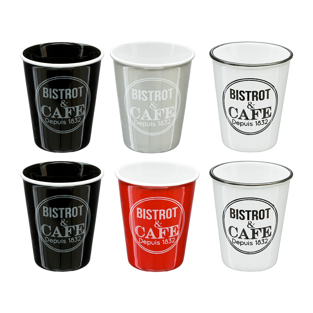 PACK 6 TAZAS MODELO BISTROT 11cl