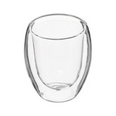 SET 2 unid. TAZAS DE CAFE DE CRISTAL DE DOBLE PARED 7cl