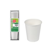 PACK CON 30 unid. VASOS DE CARTÓN BLANCOS 120cc BEST PRODUCTS GREEN