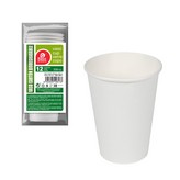 PACK CON 12 unid. VASOS DE CARTÓN BLANCOS 330cc BEST PRODUCTS GREEN