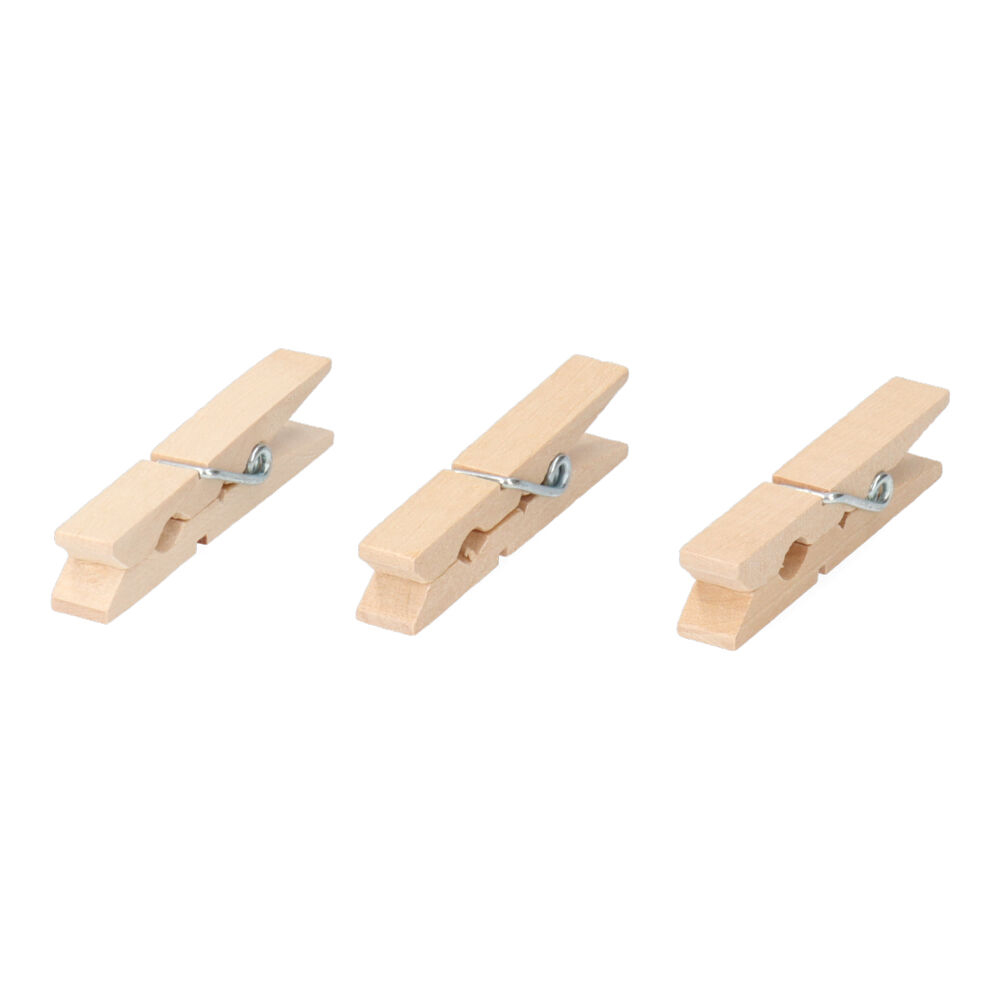 PACK 24 PINZAS DE MADERA 7cm EDM