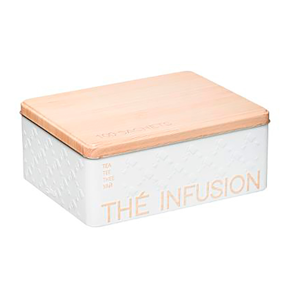 CAJA METALICA PARA INFUSIONES PARA 100 unid. MODELO SCANDI NATURE