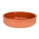 SET 2 CAZUELAS PARA APERITIVOS DE BARRO COLOR TERRACOTA 450ml Ø15,5x3,8cm