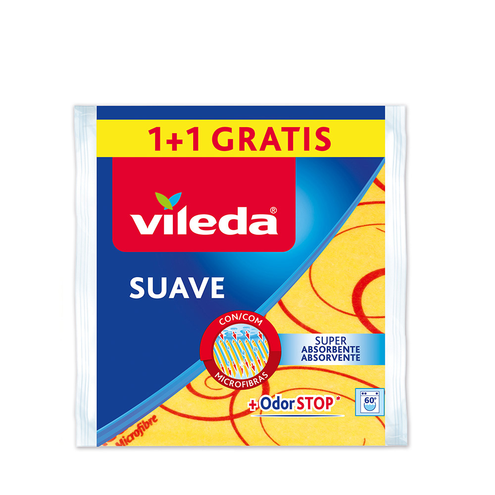 BAYETA AMARILLA SUAVE 1+1 30% MICROFIBRA 148936 VILEDA