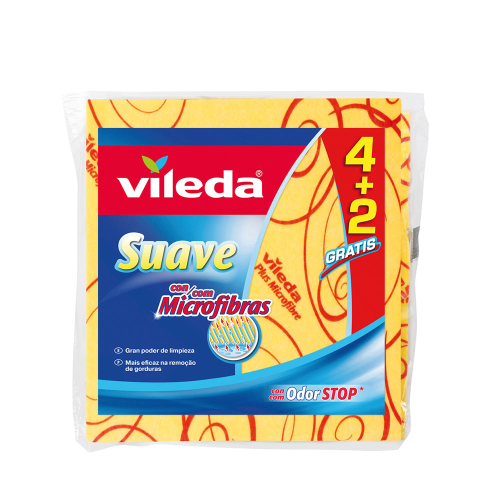 BAYETA AMARILLA SUAVE 4+2 30% MICROFIBRA 142010 VILEDA - Ítem
