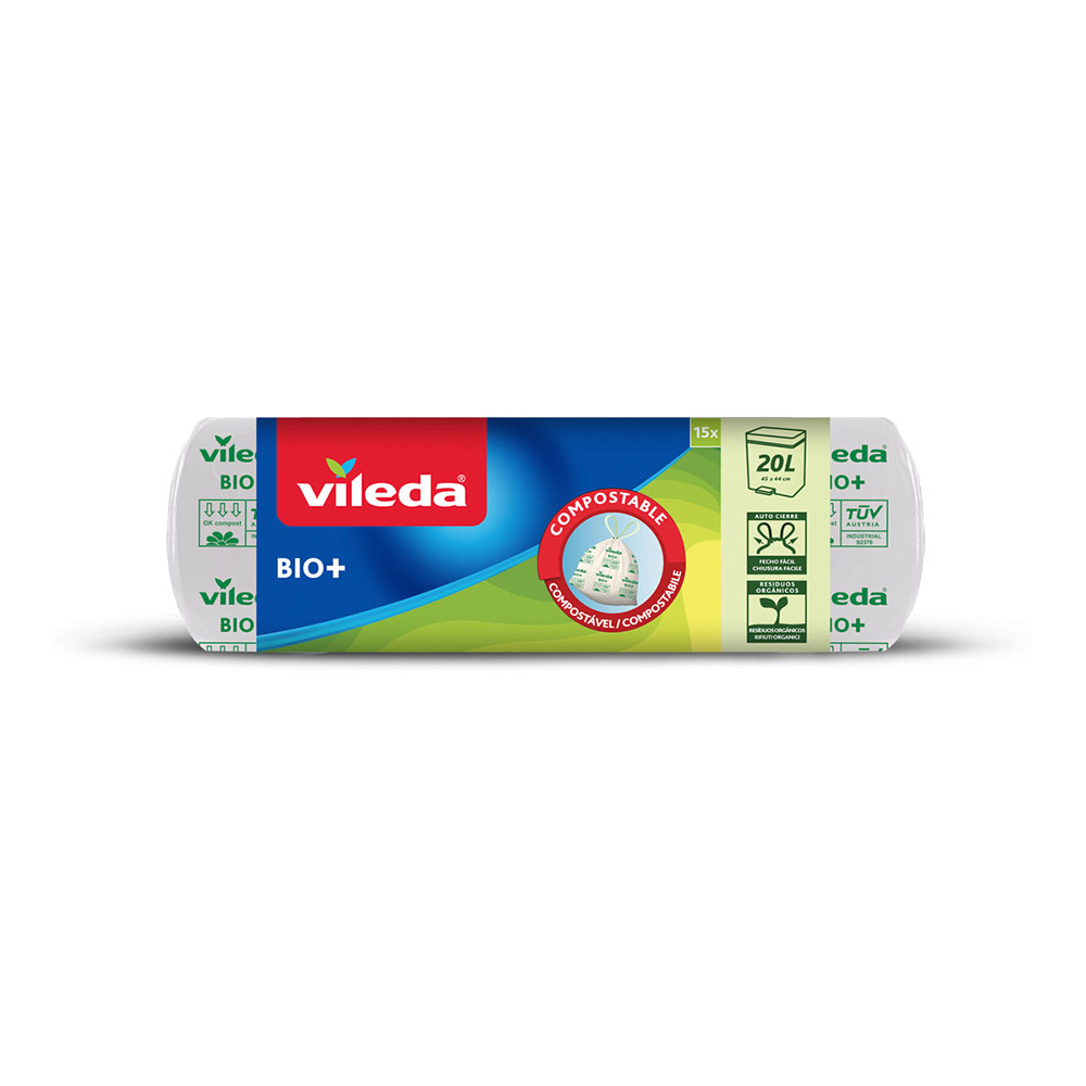 BOLSA DE BASURA ECOBAG 100% BIO 20L 163223 VILEDA - Ítem