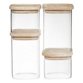 SET 4 BOTES DE COCINA HERMETICOS APILABLES