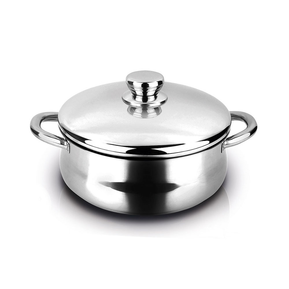 CACEROLA DE ACERO INOXIDABLE SILVERINOX + TAPA 18/10 FAGOR Ø24x10cm