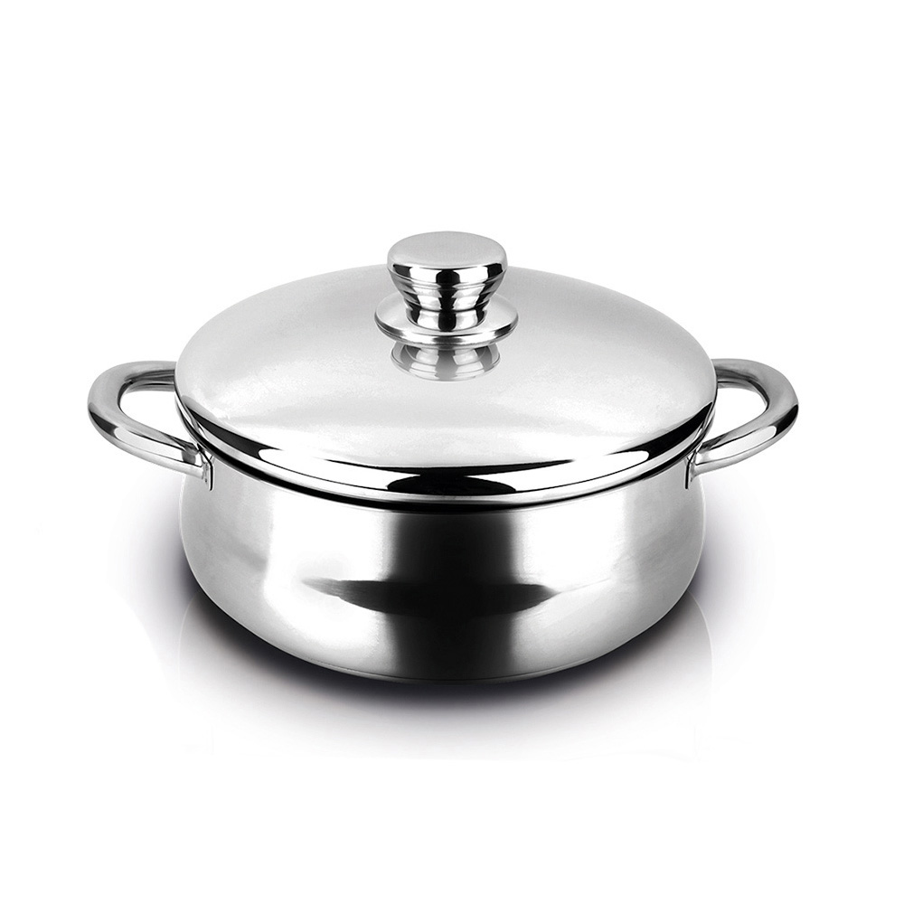 CACEROLA DE ACERO INOXIDABLE SILVERINOX + TAPA 18/10 FAGOR Ø28x11cm