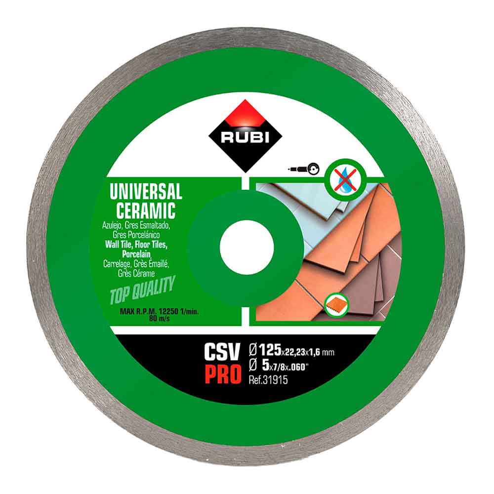 DISCO DE DIAMANTE CSV Ø125mm PRO R31915 RUBI