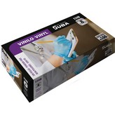 CAJA 100 GUANTES DESECHABLES VINILO AZUL SIN POLVO TALLA 9 JUBA