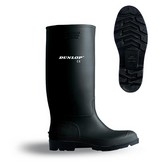 BOTA DE AGUA PVC TALLA 36 CAÑA ALTA NEGRA DUNLOP