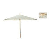 PARASOL CON MANGO DE MADERA, DIÁMETRO DE 250cm