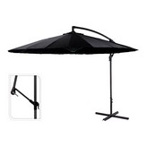 PARASOL EXCÉNTRICO ALTURA MAXIMA 3m Ø300cm COLOR: NEGRO