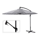 PARASOL EXCÉNTRICO ALTURA MAXIMA 3m Ø300cm COLOR: GRIS CLARO