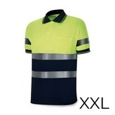 POLO ALTA VISIBILIDAD BICOLOR MANGA CORTA. TEJIDO POLIESTER 160g. TRANSPIRABLE TALLA XXL 1288PAVXMCYFA/XXL MARCA