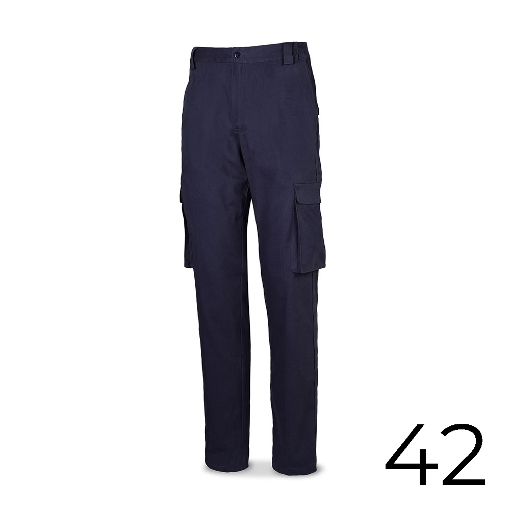 PANTALÓN STRECH 98% ALGODON 2% ELASTANO 240g. AZUL MARINO TALLA 42 588PBSAM/42 MARCA