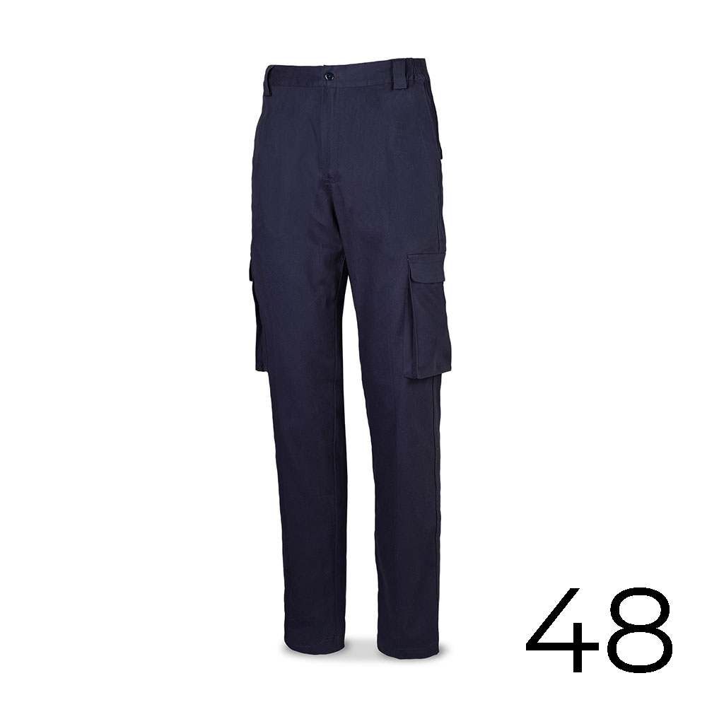 PANTALÓN STRECH 98% ALGODON 2% ELASTANO 240g. AZUL MARINO TALLA 48 588PBSAM/48 MARCA