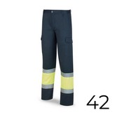 PANTALON POLIESTER/ALGODÓN BICOLOR ALTA VISIBILIDAD AZUL/AMARILLO TALLA 42 388PFXYFA/42 MARCA