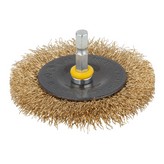 CEPILLO DE DISCO DE ALAMBRE DE LATÓN VÁST. HEXAGONAL Ø75x10mm 2110000 WOLFCRAFT