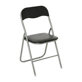 SILLA PLEGABLE DE COCINA NEGRA 44x44x79,5cm