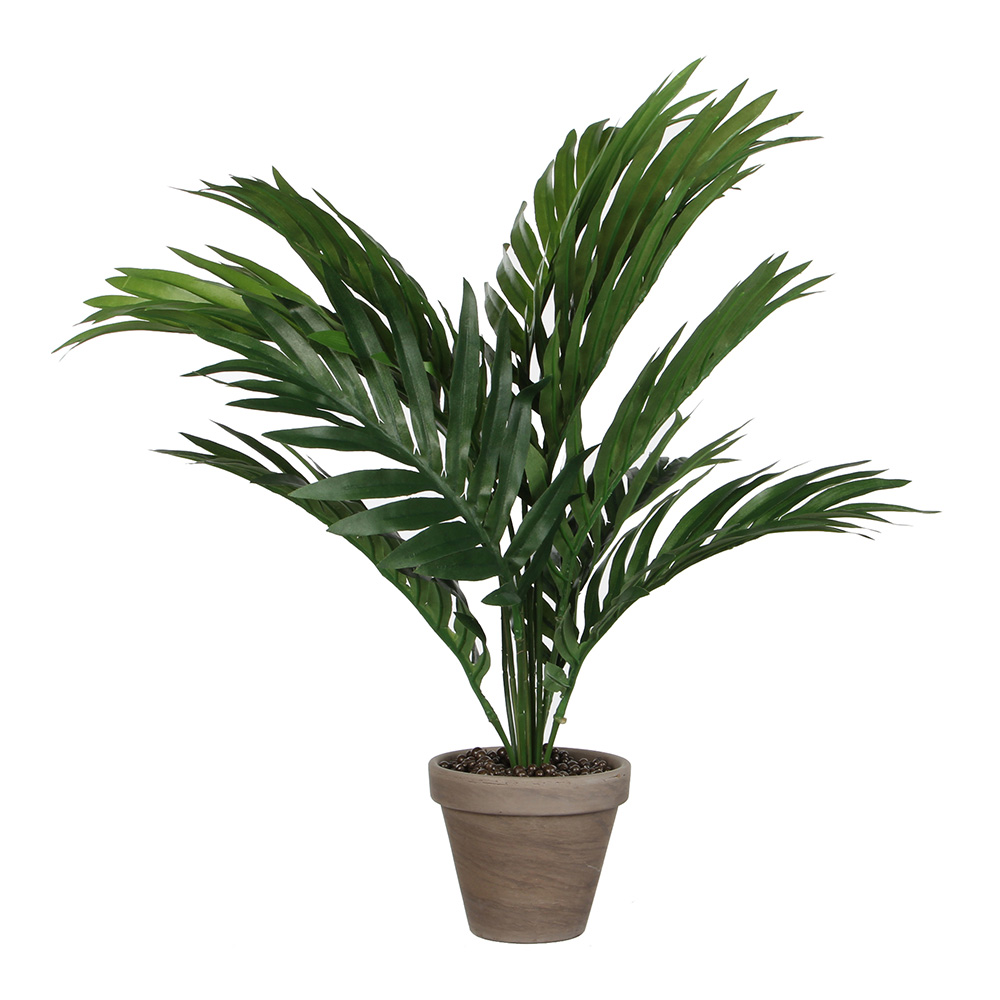 PALMERA AMARILLA O ARECA PVC CON MACETA GRIS Ø11,5x45cm