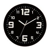 RELOJ COLOR NEGRO Ø30cm