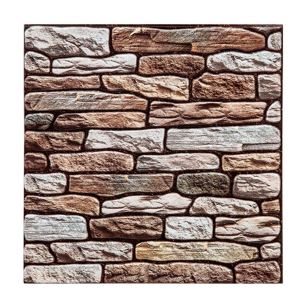 PACK 2 STICKER IMITACION MURO COLOR MARRON 30x30cm - Ítem
