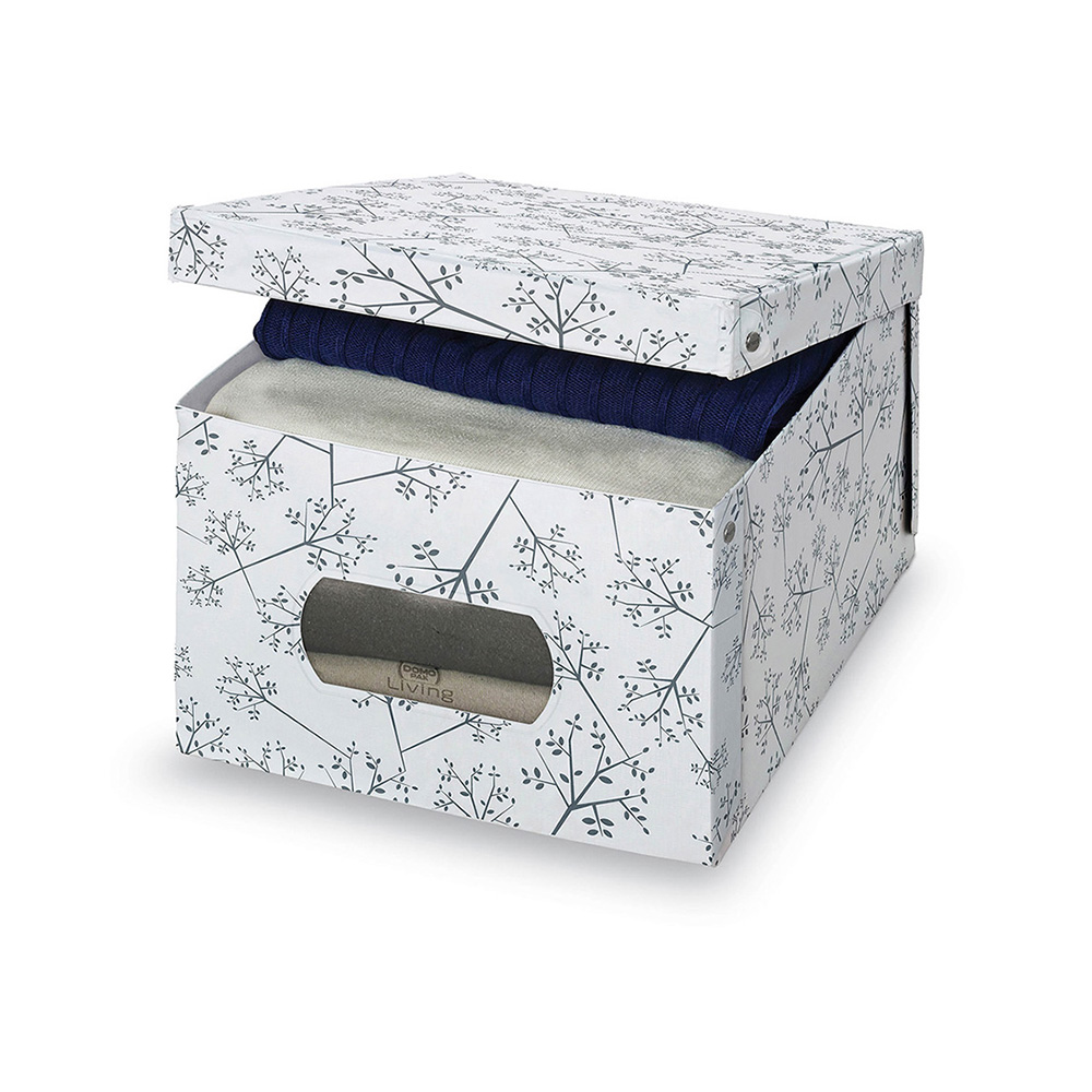 CAJA GUARDA ROPA VINILO L BON TON 39x50x24cm - Ítem