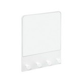 ESPEJO DE PARED CON COLGADOR COLOR BLANCO 50x37x6cm