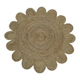 ALFOMBRA DE YUTE BORDE DENTADO Ø90cm
