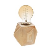 LAMPARA DE MESA DE MADERA E27 (BOMBILLA NO INCLUIDA)