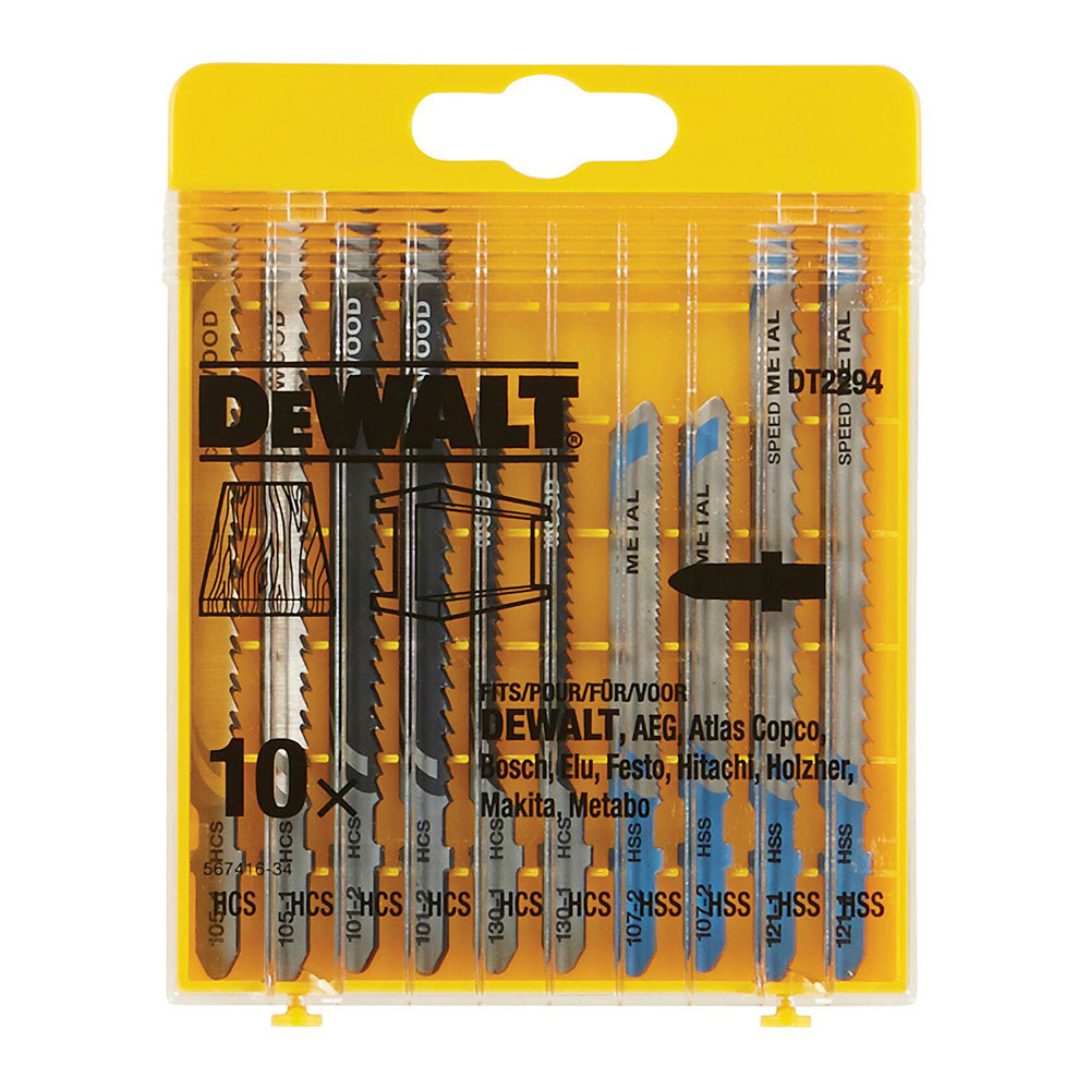 SET DE 10 HOJAS DE SIERRA DE CALAR PARA MADERA Y METAL DT2294-QZ DEWALT - Ítem