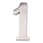 NUMERO 1 NIQUEL MATE 10cm FIJACION INVISIBLE EDM